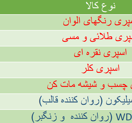 لیست قیمت موقت محصولات تکگل